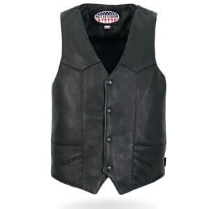NWT Hot Leathers VSM5006 USA Made Classic Premium Biker Motorcycle Leather Vest